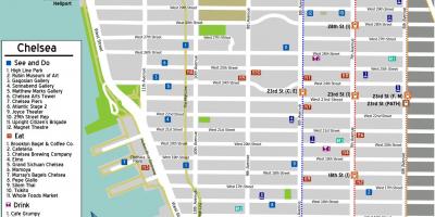 Kart over Chelsea på Manhattan
