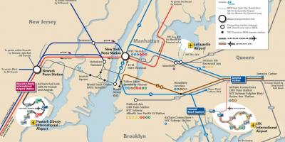 JFK til Manhattan t-kart