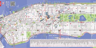 Detaljert kart over Manhattan ny