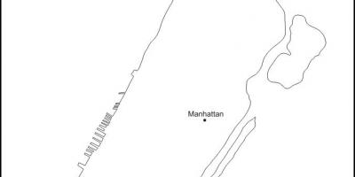 Blank kart over Manhattan