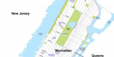 Kart over Manhattan island New York