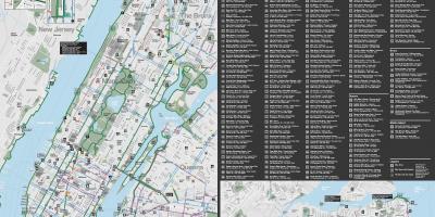 Manhattan sykkel kjørefelt kart