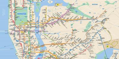 Kart av mta-Manhattan