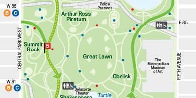 Kart over central park kjører